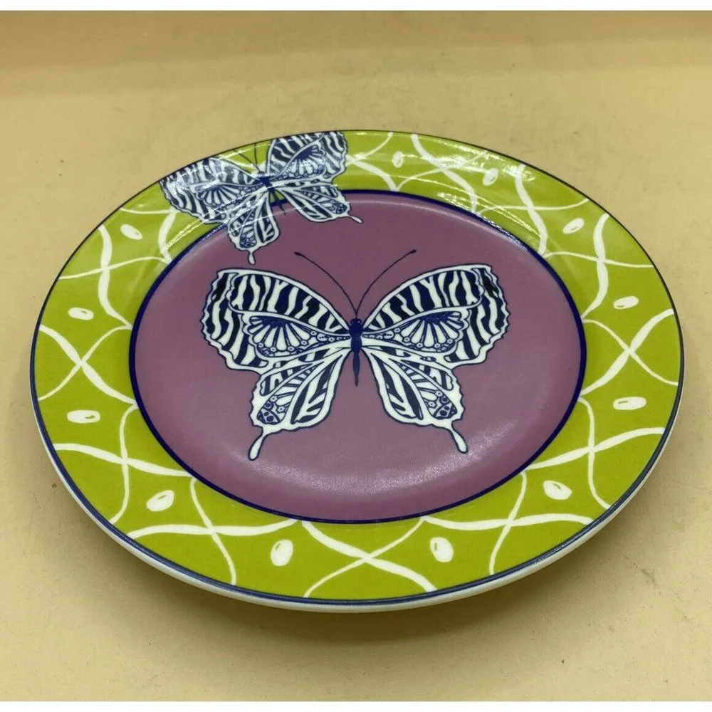 Anthropologie Haveli Dessert Butterfly 8” Plate b
